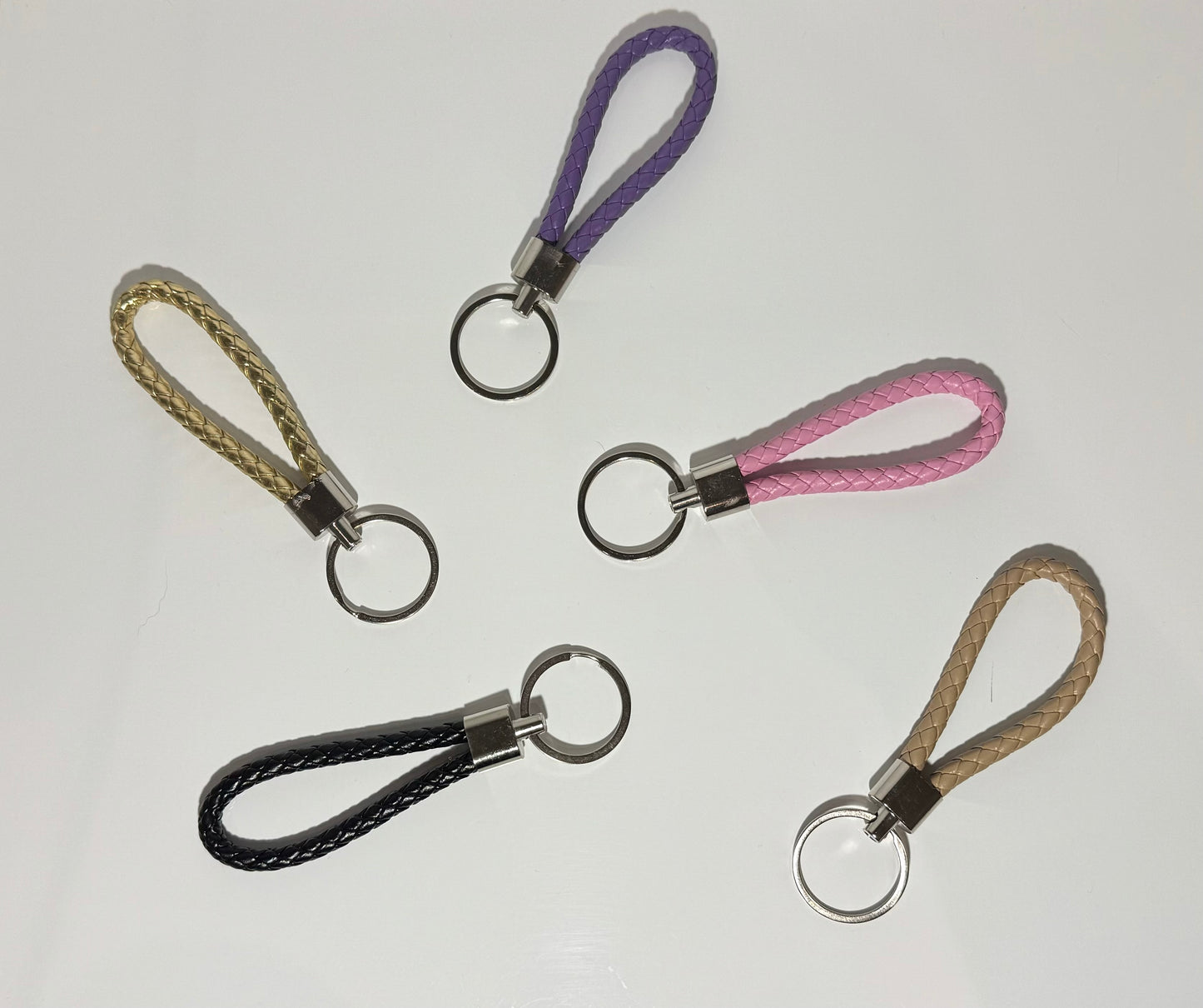 Leather Braided Keyring